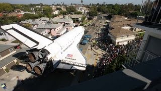 Space shuttle Endeavours trek across LA Timelapse [upl. by Heidt]