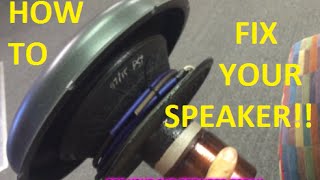 HOW TO REPAIR A SUBWOOFER  FOR REAL [upl. by Eed]