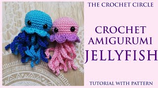 Crochet JELLYFISH amigurumi tutorial with pattern  amigurumi jellyfish [upl. by Ettenay]