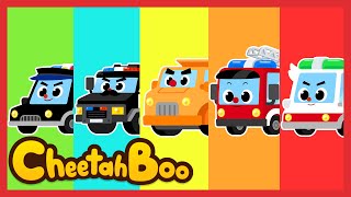 Siapa mobil ini ❓🚒  Kompilasi truk dan mobil dan kendaraan  Lagu Anak  Cheetahboo [upl. by Nesyt]