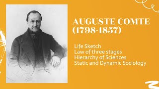 Auguste Comte  law of three stages hierarchy of sciences static and dynamic sociology [upl. by Cirone59]