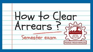 How to clear Arrears   Anna University  Semester Exam [upl. by Rand]