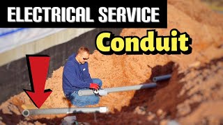 Electrical Service Conduit Installation  Underground Power From Transformer [upl. by Schoening]