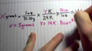 How to calculate gold price [upl. by Airotna]