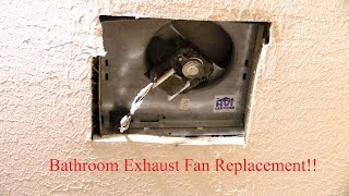 How to Change Bathroom Exhaust Fan Easy [upl. by Burgess]