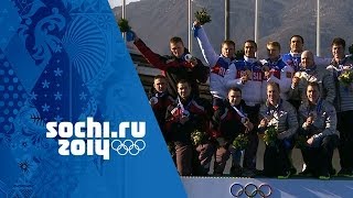 Bobsleigh  FourMan Heats 3 amp 4  Russia Win Gold  Sochi 2014 Winter Olympics [upl. by Brabazon]