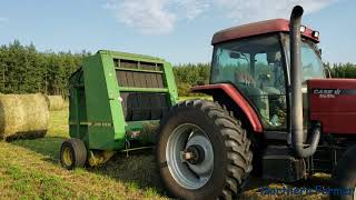 Bad Bearing and Broken Spring on the 566 Baler [upl. by Nivrad742]