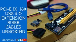 PCIE 1X 16X USB 30 Extension Cables Riser Cards For Graphics Cards For Mining [upl. by Eimmat]