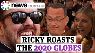 Ricky Gervais best bits at the 2020 Golden Globes [upl. by Enelyaj]