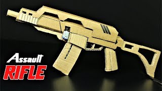 How To Make A Fully Automatic Cardboard Assault Rifle that SH00TS [upl. by Lichter]