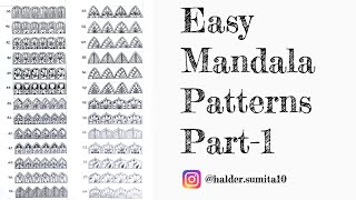 100 Easy Mandala Patterns For Beginners Part1 [upl. by Anitsrihc]