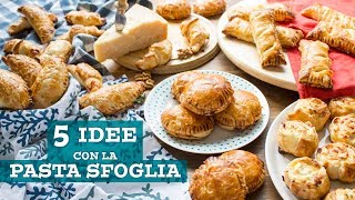 5 IDEE per ANTIPASTI con la Pasta Sfoglia  Easy Puff Pastry Recipe Ideas  55Winston55 [upl. by Krischer]