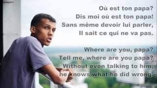 Sromae Papaoutai French amp English Lyrics [upl. by Shute]