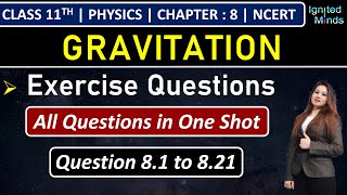 Class 11th Physics Chapter 8  Exercise Questions 81 to 821  Gravitation  NCERT [upl. by Anahsahs]