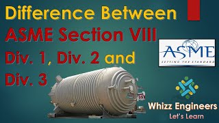 Difference between ASME Section VIII Div 1 Div 2 and Div 3 WhizzEngineers [upl. by Lillie333]