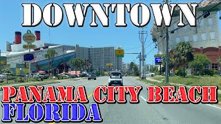 Panama City Beach  Florida  4K Downtown Drive [upl. by Nylhsoj979]