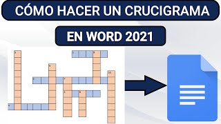 ✅COMO hacer un crucigrama en word 2021 👌 [upl. by Selry]