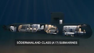 The Södermanlandclass submarine – one of the submarines in operation by the Swedish Royal Navy [upl. by Klecka918]