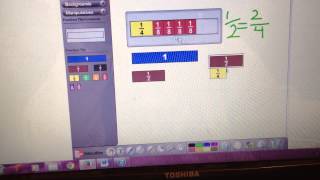 Cuisenaire Rods Equivalent Fractions [upl. by Airdnat651]