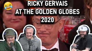 Ricky Gervais at the Golden Globes 2020 REACTION  OFFICE BLOKES REACT [upl. by Zohar300]