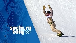 Sage Kotsenburgs Gold Winning Snowboard Slopestyle Run  Sochi 2014 Winter Olympics [upl. by Fadil]