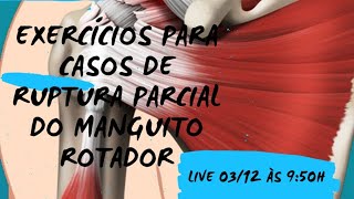 Exercícios para casos de ruptura parcial do manguito rotador [upl. by Addam]