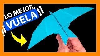 Como hacer un AVION DE PAPEL PÁJARO 💙 que VUELE MUCHO y sea fácil  BIEN EXPLICADO [upl. by Rochester]