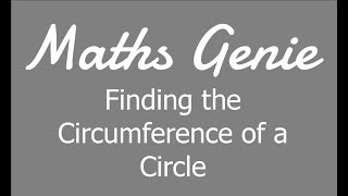 Finding the Circumference of a Circle [upl. by Kendra]