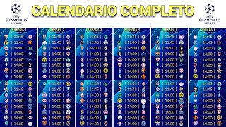 CALENDARIO COMPLETO de la CHAMPIONS LEAGUE 20212022 [upl. by Reyam]