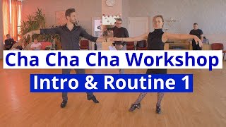 Cha Cha Cha Basic Routines Workshop 1  demo by Edgars Linis  Eliza Ancane [upl. by Nytsrik]