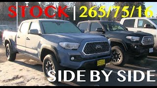 Stock Tacoma vs 21 Lift amp 26575r16 Tires [upl. by Ahsiekim]