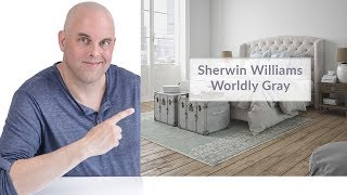 Sherwin Williams Worldly Gray Color Review [upl. by Tniassuot480]