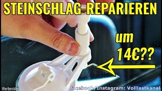 TEST STEINSCHLAG SELBST REPARIEREN Steinschlag Reparatur Set  Windshield Chip Repair DIY [upl. by Carrick]