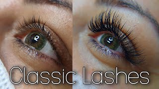 Classic Eyelash Extensions  How to do a full set  Black Swan Beauty [upl. by Farrar357]