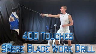 Fencing Blade Drills You Can Practice At Home  400 Touches Saber Drill [upl. by Jaquenette]