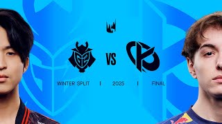 G2 vs KC  2025 LEC Winter Split Playoffs  Split Final [upl. by Lleinad]