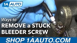 How to Remove a Stuck Brake Bleeder Screw [upl. by Morse730]