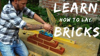 HOW TO LAY BRICKS FOR BEGINNERS Bricklaying for beginners ep4 [upl. by Nurse]