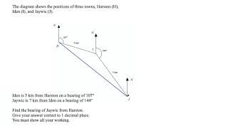 Bearings problem solving  GCSE Higher edexcel [upl. by Riggall717]