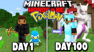 I Spent 100 Days in Minecraft Pixelmon Heres What Happened [upl. by Dasteel]