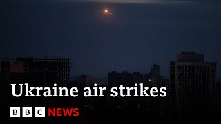 Ukraine war Russia launches wave of air strikes  BBC News [upl. by Eireva]