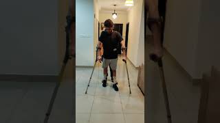 Paraplegic Walking after Spinal Cord Injury T12 Incomplete [upl. by Yelrahc]