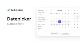 Datepicker component using Tailwind CSS [upl. by Eimmit988]