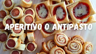 3 IDEE DI APERITIVO\ANTIPASTO CON LA PASTA SFOGLIA [upl. by Nnayrb578]