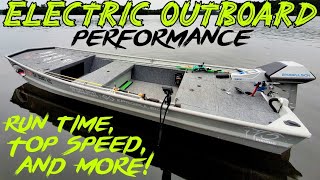 Electric Outboard Performance  Run Time  Top Speed Test [upl. by Ynattyrb]