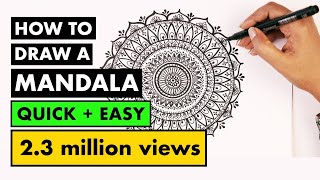 how to draw MANDALA ART for beginners  Vijayta Sharma [upl. by Lawley]