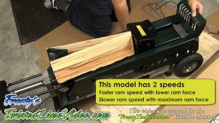 Yardworks 65 ton electric log splitter demo  Canadian Tire [upl. by Neeluj]