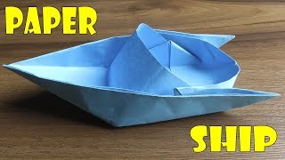 Como Hacer un Barco de Papel Fácil Origami  How to make a Paper Ship [upl. by Zacherie]