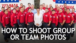 How to Shoot Group or Team Photos [upl. by Arlo]