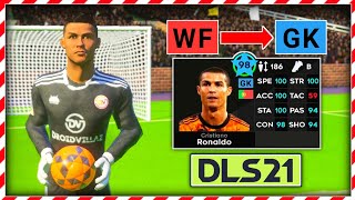 Using Cristiano Ronaldo As Goal Keeper  Dream League Soccer 2021 Online Multiplayer [upl. by Nikal638]